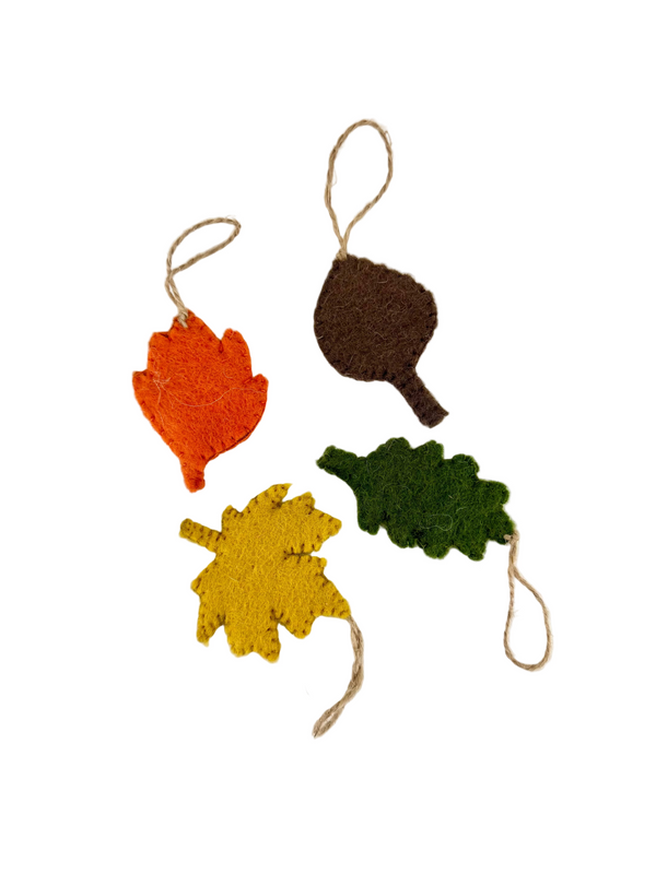 Felt Leaf Ornaments