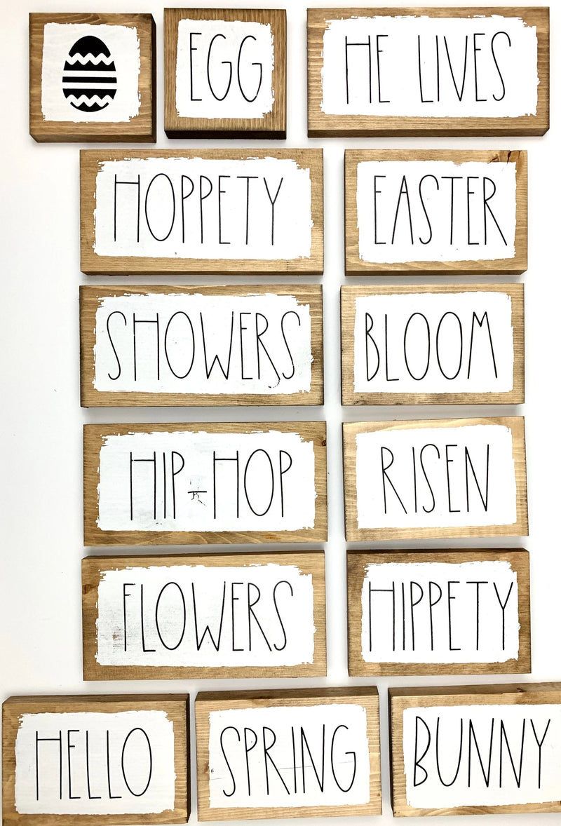 *CLOSEOUT* Spring Word Blocks