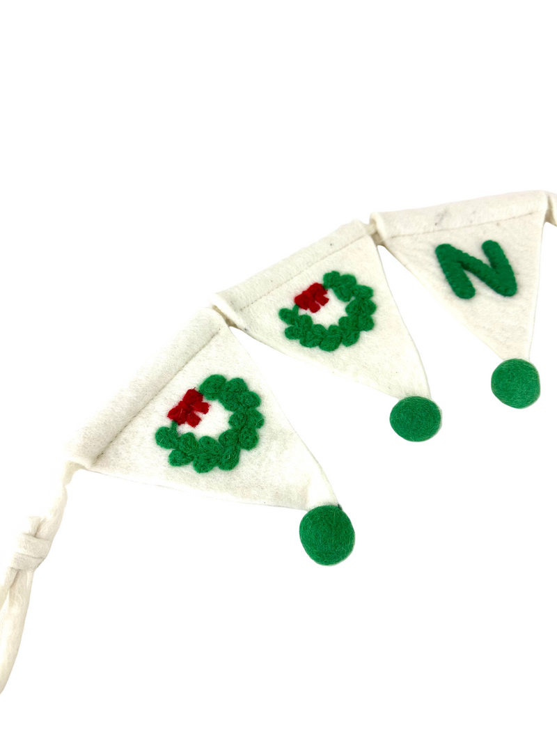 Noel felt pennant banner