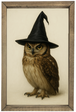 Owl with Witch Hat