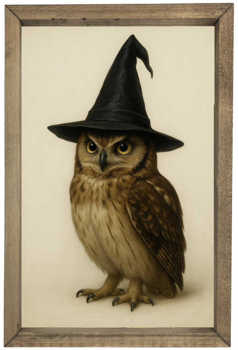 Owl with Witch Hat