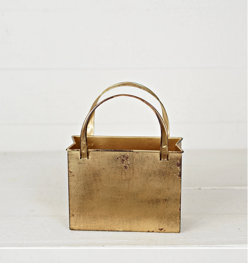Gold Metal Tote