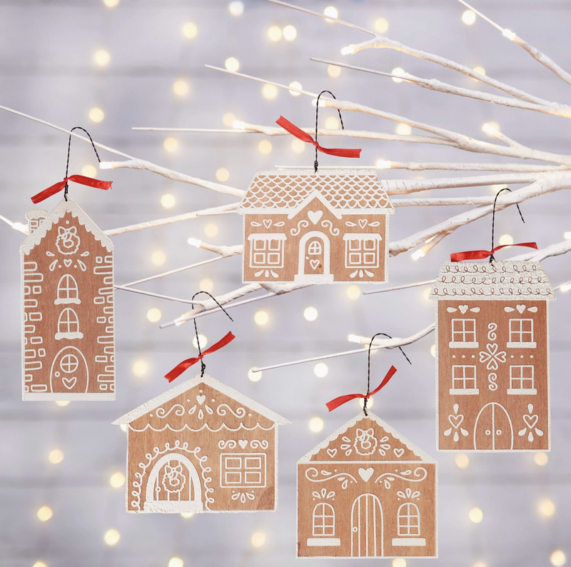 Gingerbread House Set of 5