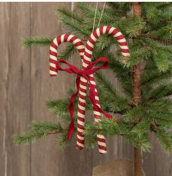 13" Pair of Candy Canes Ornament