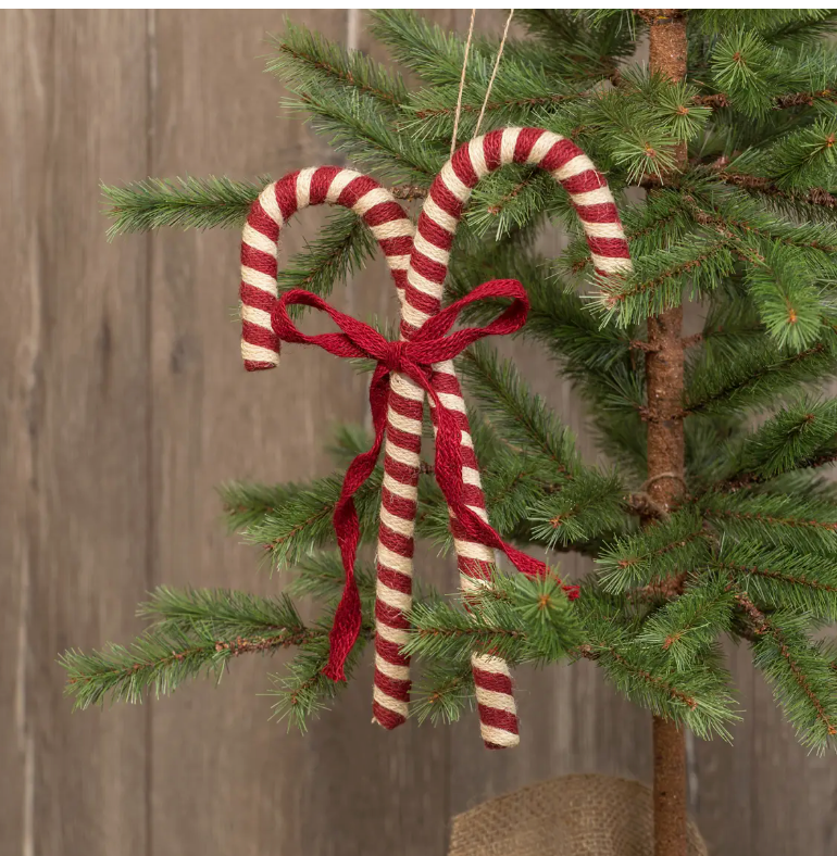 13" Pair of Candy Canes Ornament