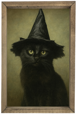 Cat with Witch Hat