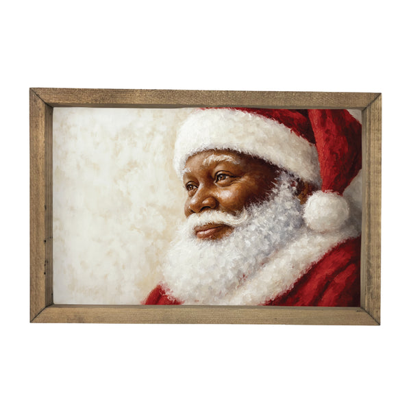 Thoughtful Santa <br>Framed Art