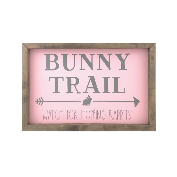 *CLOSEOUT* Bunny Trail <br>Framed Saying