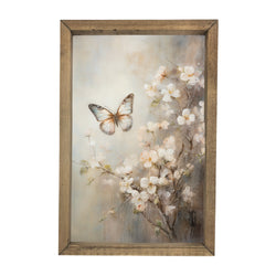 Butterfly in Flowers <br>Framed Art