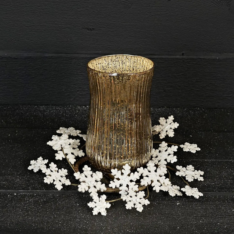 Glitter Wood Snowflake Wreath