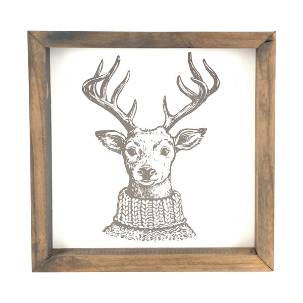 *SALE!* Reindeer in Sweater <br>Framed Print