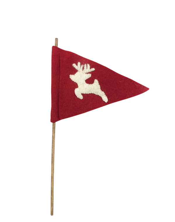 *SALE!* Reindeer Felt Flag