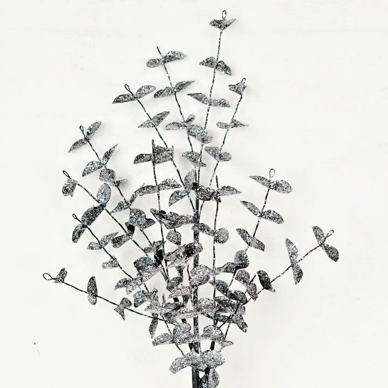 Black Glitter Eucalyptus Spray
