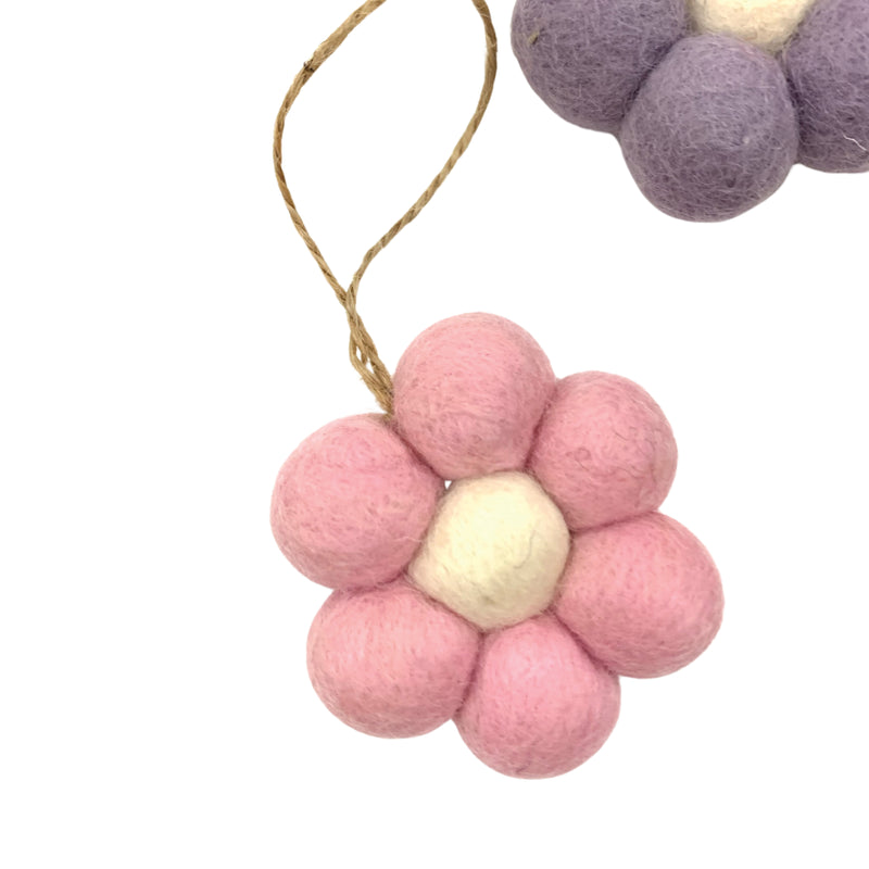 Felt Flower Ornaments