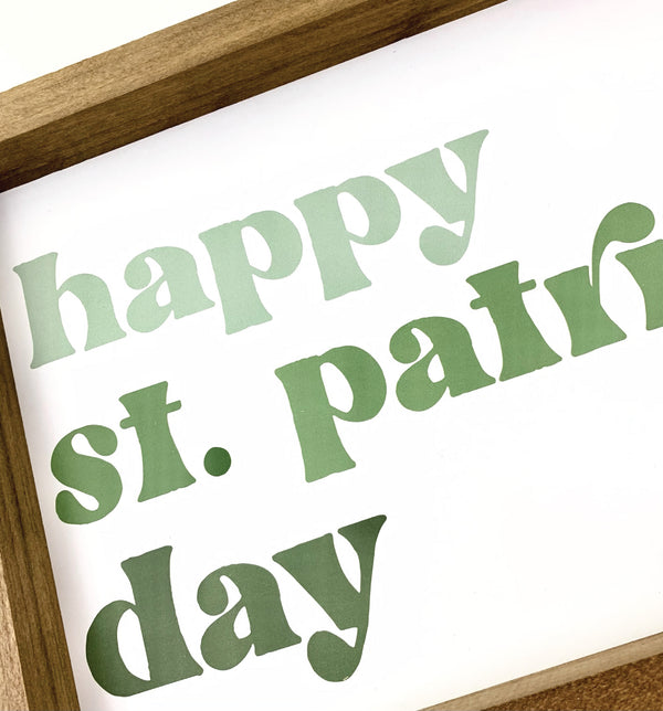 Happy St. Patrick's Day <br>Framed Saying