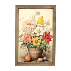 Potted Spring Flowers <br>Framed Art