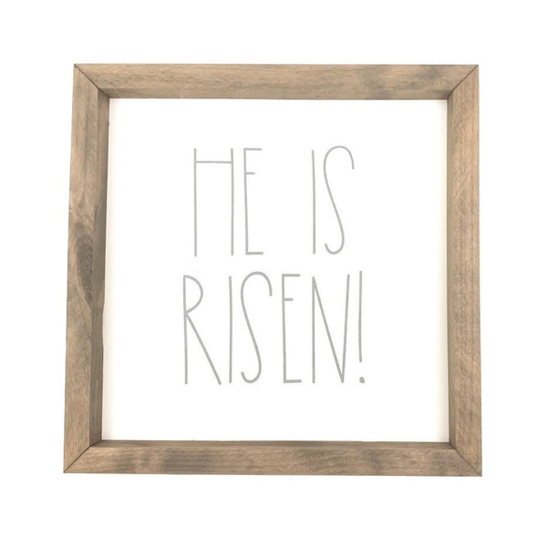 *CLOSEOUT* He Is Risen <br>Framed Saying