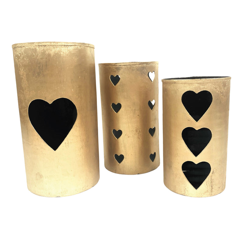 Heart Candle Canisters