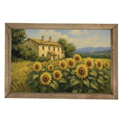 *SALE!* House with Sunflowers <br>Framed Art