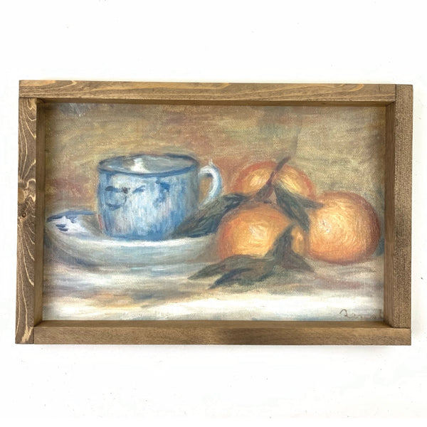 *CLOSEOUT* Still Life Fruit with Cup <br>Framed Art