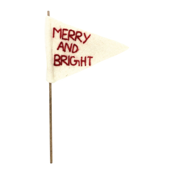 Merry and Bright Felt Flag