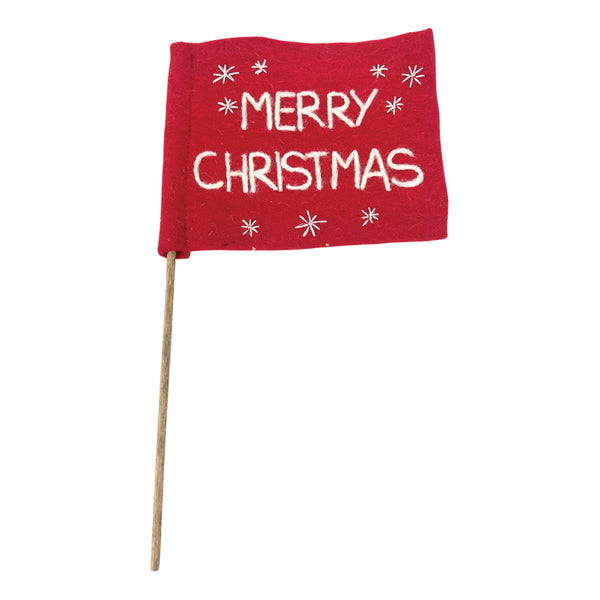 Merry Christmas Felt Flag