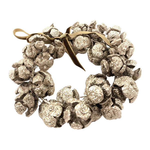 Gold Pinecone Wreath