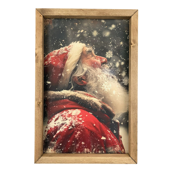 Santa Looking Up <br>Framed Print