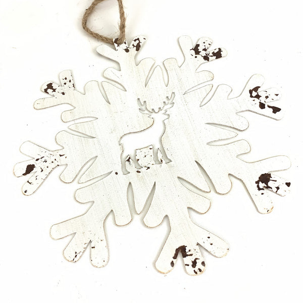 Distressed Snowflake Ornament