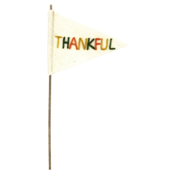 Thankful Felt Flag