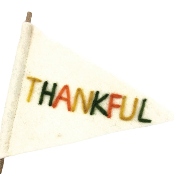 Thankful Felt Flag