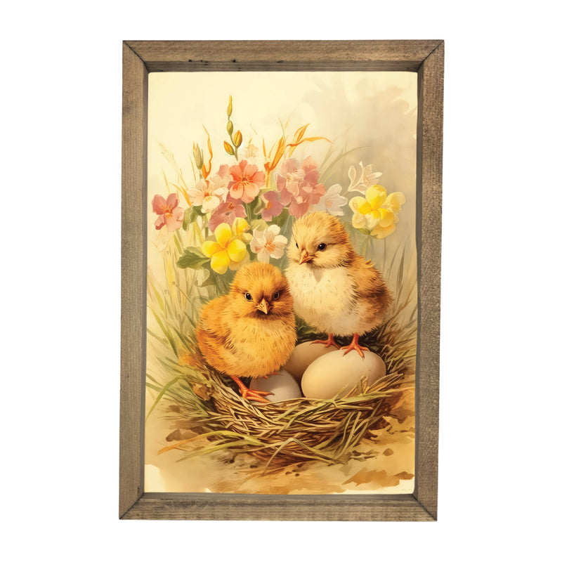 Chicks in Nest <br>Framed Art