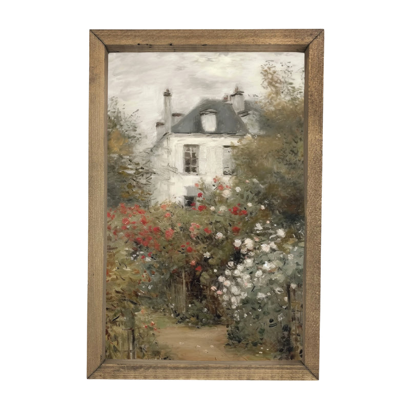 White Cottage <br>Framed Art