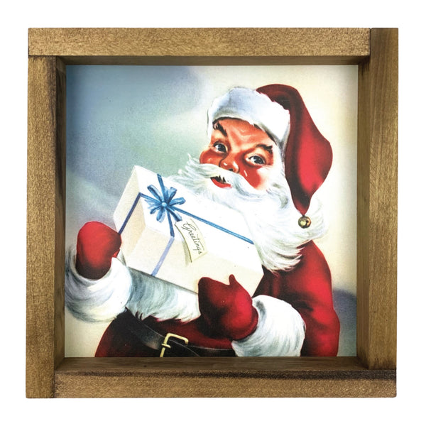 Vintage Santa with Delivery <br>Framed Art