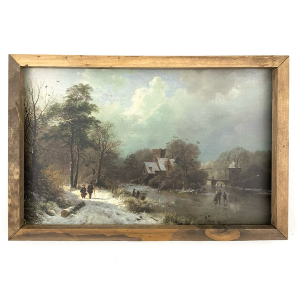 Winter Landscape Holland <br>Framed Art