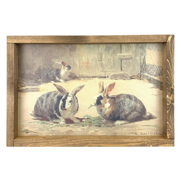 Rabbits in the Courtyard <br>Framed Art