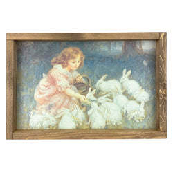 Girl with Rabbits <br>Framed Art