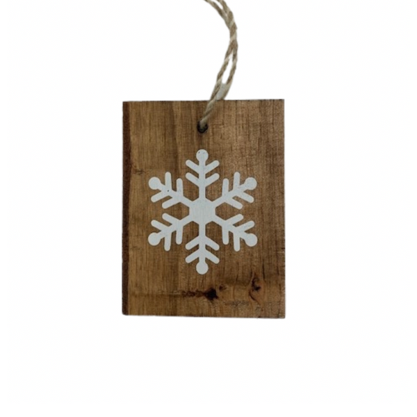*CLOSEOUT* Snowflake 3 Block Ornament