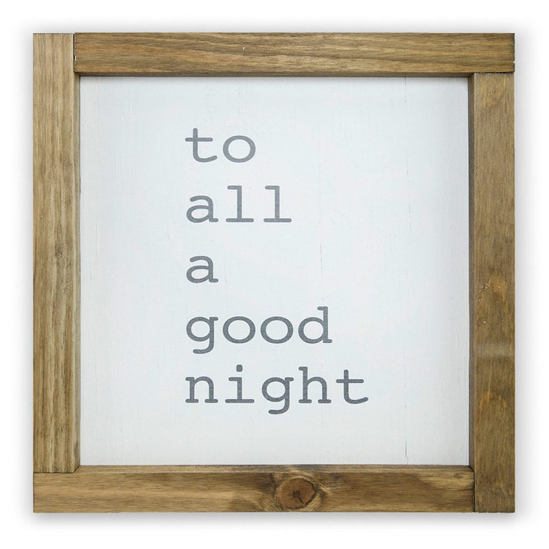 To All A Good Night <br>Framed Print