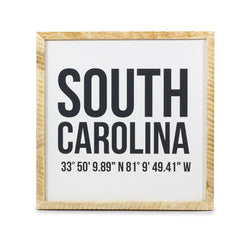 South Carolina Coordinates <br>Framed Saying