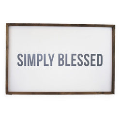 Simply Blessed <br>Framed Saying