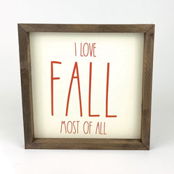I Love Fall Framed Print
