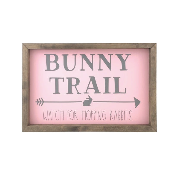Bunny Trail <br>Framed Saying