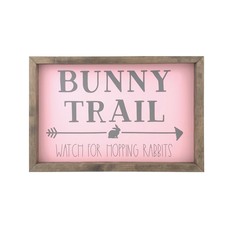 Bunny Trail <br>Framed Saying