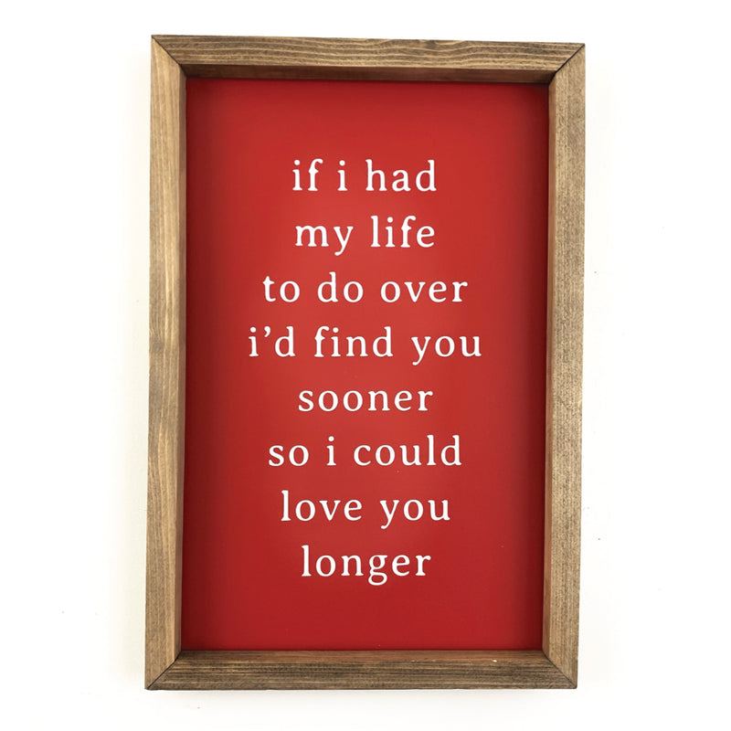 If I Had My Life To Do Over <br>Framed Saying