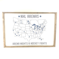 NHL Arena Map Pinboard