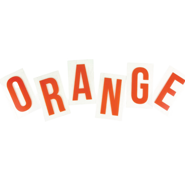Orange Marquee Letters