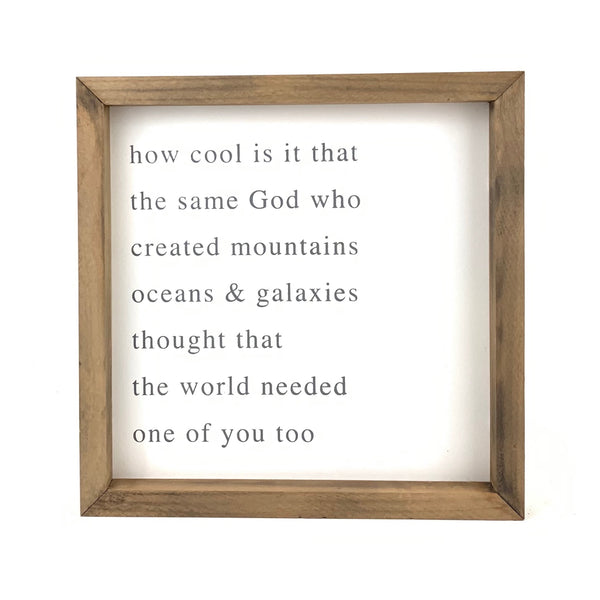 How Cool Is It Square <br>Framed Saying