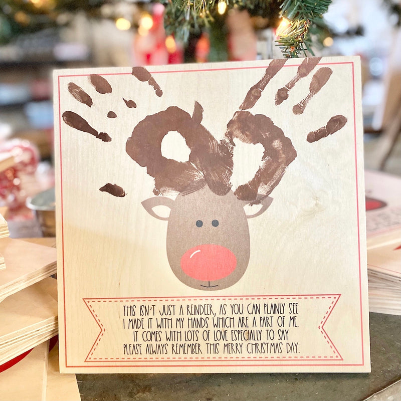 Reindeer Holiday Hand Keepsake