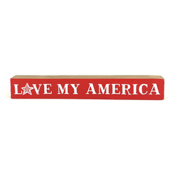 Love My America <br>Shelf Saying